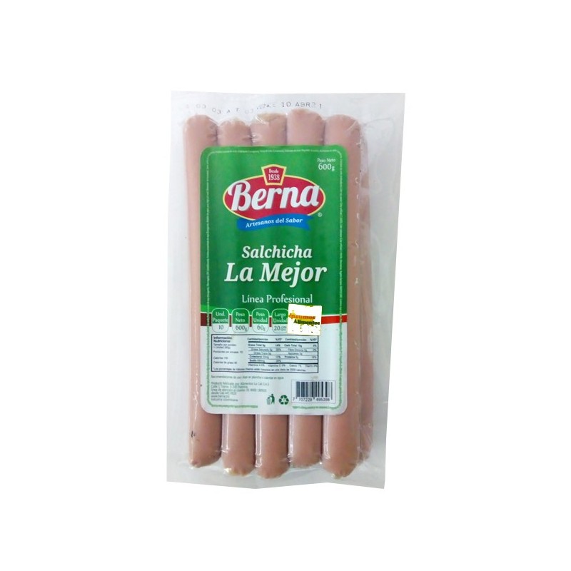 Salchicha La Mejor Berna La Cali 600 g