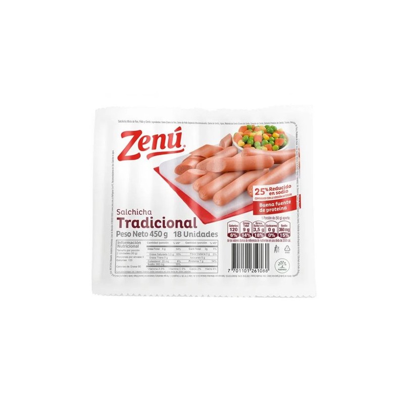 Salchicha Tradicional Zenú Rica 450 g