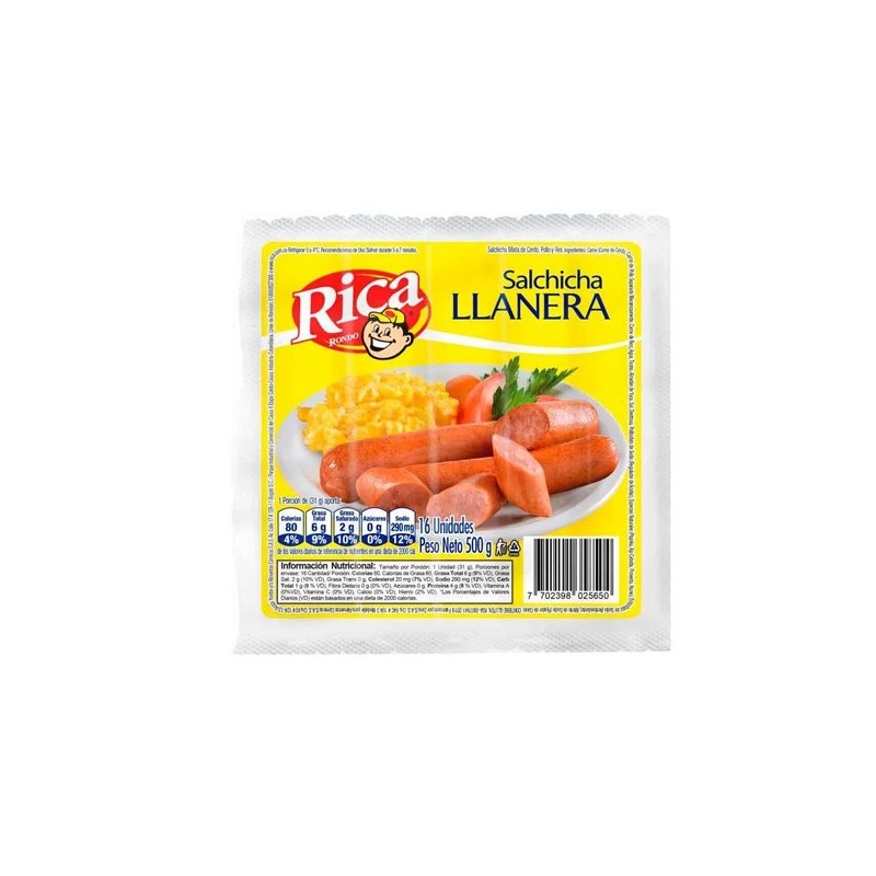 Salchicha Llanera Rica 500 g