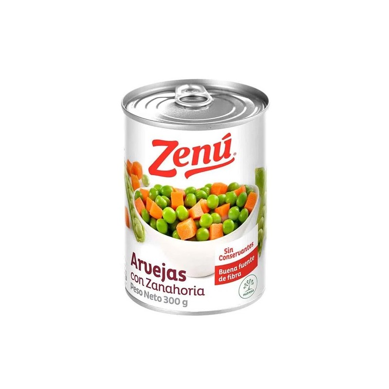 Arvejas con Zanahoria Zenú 300 g Lata