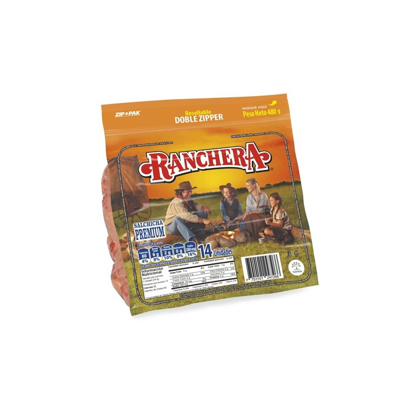 Salchicha Ranchera Zenú Rica 480 g