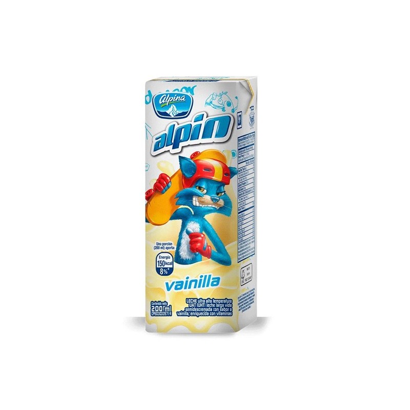Leche Saborizada Alpin Vainilla Alpina Caja 200 ml